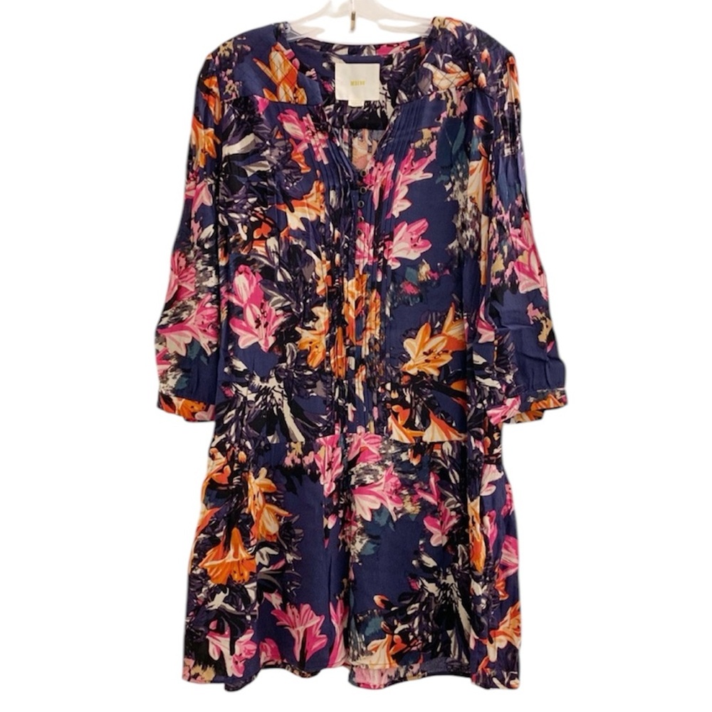 ANTHRO MAEVE MULTI-COLOR FLORAL DRESS